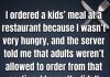 Should Adults Be Allowed to Order Kids’ Meals?