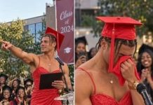My son walked across the graduation stage…