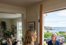 She arrived at her seaside home hoping to rest,