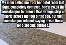 The Purpose of Fabric Strips on Hotel Beds