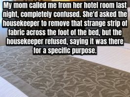 The Purpose of Fabric Strips on Hotel Beds