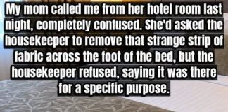 The Purpose of Fabric Strips on Hotel Beds