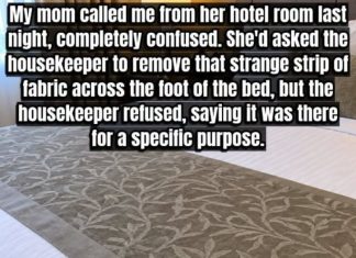 The Purpose of Fabric Strips on Hotel Beds