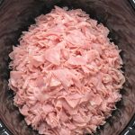 Toss a pile of shaved deli ham in the slow cooker with 3 other ingredients and get a meal so delicious your family will be begging for more.