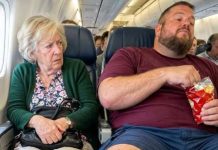 A man spread his legs into my airplane seat for hours, refusing to give me any space. But when he came back from the restroom, he stared at his seat and screamed, “What the hell did you do?!”