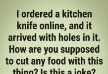 Why Does This Kitchen Knife Have Holes and a Forked Tip?