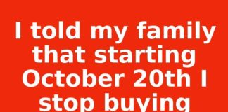 I told my family that starting October 20th I stop buying Christmas gifts for anyone over 18, grandkids only. This is what happened