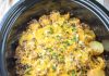 Slow Cooker Beef and Potato Au Gratin