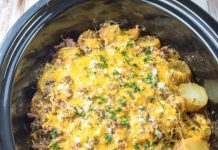 Slow Cooker Beef and Potato Au Gratin
