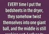 How to Prevent Sheets from Balling Up in the Dryer
