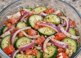 My hubby typically hates salad but he downed this so fast! It was that good