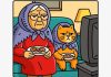 Grumpy Grandma and Her Matching Cat