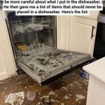 Things You Should Never Put in the Dishwasher