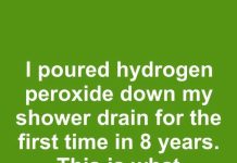 I poured hydrogen peroxide down my shower drain for the first time in 8 years. This is what happened