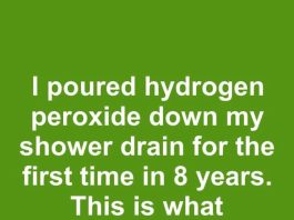 I poured hydrogen peroxide down my shower drain for the first time in 8 years. This is what happened