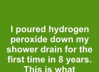 I poured hydrogen peroxide down my shower drain for the first time in 8 years. This is what happened