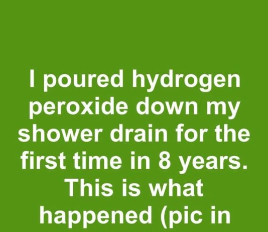 I poured hydrogen peroxide down my shower drain for the first time in 8 years. This is what happened